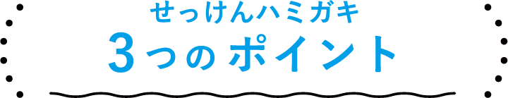 せっけんハミガキ3つのポイント