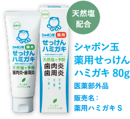 シャボン玉薬用せっけんハミガキ 80g 医薬部外品販売名：薬用ハミガキS