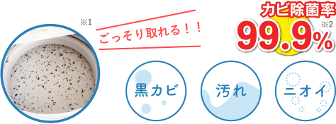 ごっそり取れる！！　カビ除菌率99/9%　黒カビ　汚れ　ニオイ