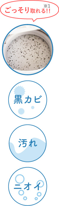 ごっそりとれる!! 黒カビ 汚れ ニオイ