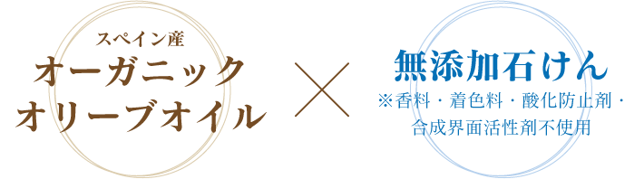 スペイン産 オーガニックオリーブオイル X 無添加石けん