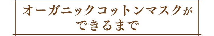 オーガニックコットンマスクができるまで