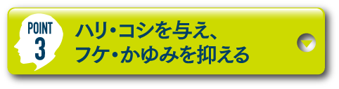 POINT3 ハリ・コシを与え、フケ・かゆみを抑える