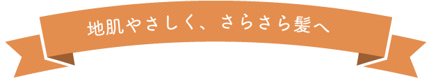 地肌やさしく、さらさら髪へ