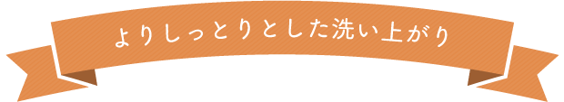よりしっとりとした洗い上がり