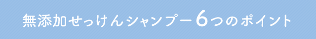 無添加せっけんシャンプー6つのポイント