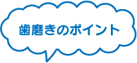 歯磨きのポイント