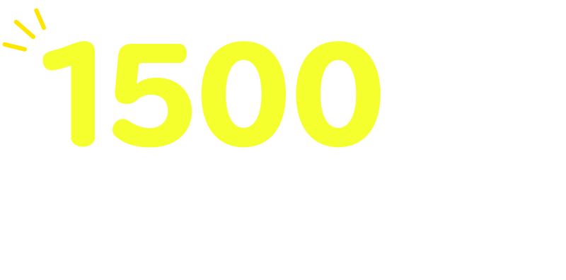 1500 プレゼント！（最大）ポイント