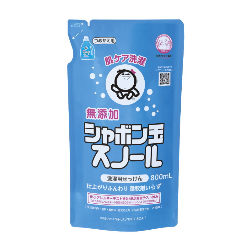 洗濯用せっけん シャボン玉スノールつめかえ用 800ｍL | シャボン玉石けん